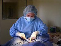 Dr. Weir performing surgery